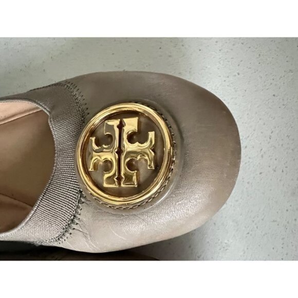 TORY BURCH CAROLINE elastic leather flats size 7 - Picture 2 of 9